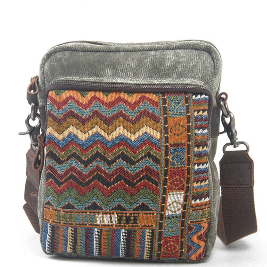 Ethnic Style Canvas Messenger Bag  For Women